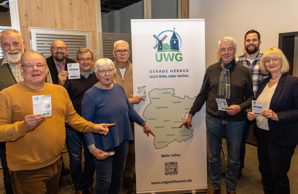 Die UWG mit ihrem neuen Slogan.